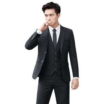 Lin2483-verslo kostiumas vyrams vestuvių trijų dalių kostiumą