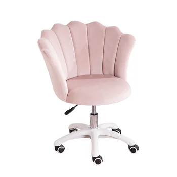Modernus Minimalistinis Aksomo, Biuro Kėdės Studijų Liftas Swivel Laisvalaikio Kompiuterio Kėdės, Miegamajame Patogi rožinė Padažu makiažo Kėdė