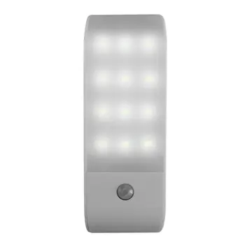 12 LED Infraraudonųjų spindulių PIR Klijuoti ant Įkrovimo Spinta Naktį Šviesos USB Judesio Detektorius Indukcijos Jutiklis Spinta, Koridoriaus Lempos 5V