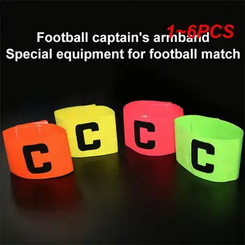 1~6PCS C formos Logotipas Futbolo Kapitono Raištį Pritaikoma Anti-drop Elastinga Žaizdos Raištį Reguliuojamas Apsaugos Raištį