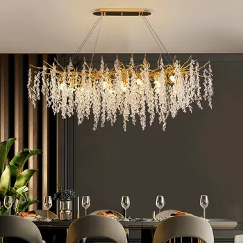 2023 Paprastas Stilius Auksiniai Žiburiai Home Hotel Villa Kambarį Apdailos Restoranas Kristalų Led Šviestuvo Apšvietimo