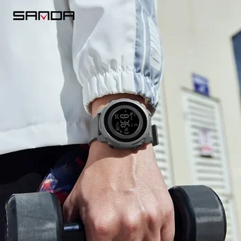 2024 m. SANDA Naujas Žingsnis Kalorijų Mados Žadintuvas vyriški Žiūrėti Vyrų Vandeniui Šoko Įrodymas Miego Stebėjimo Smart Laikrodis 6121