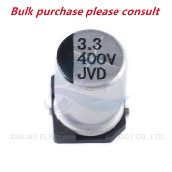 20pcs Aukštos kokybės aliuminio elektrolitinių kondensatorių 400V 3.3 UF 8*10,5 mm SMD elektrolitinius kondensatorius