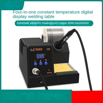 968D Termostatiniai skaitmeninis displėjus, suvirinimo stalas su reguliuojamu temperatūros buitinių elektros suvirinimo lituoklio