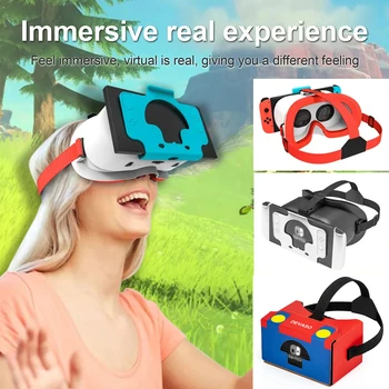 Atnaujinti VR Ausines Nintendo Jungiklis OLED 3D Akiniai Virtualios Realybės Filmus Jungiklio VR Žaidimą, ekrano užsklandą Akiniai