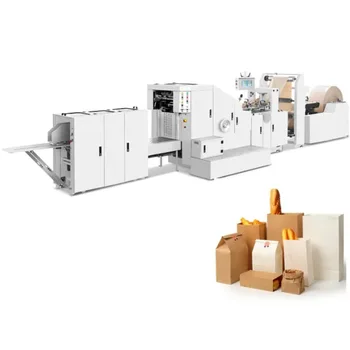Aukštos Kokybės Automatinio Pirkinių Popierinį Maišelį Priėmimo Mašina, Kepyklų Maisto Plokščiadugnis Kraft Biologiškai Popieriniai Maišeliai Formavimo Mašina