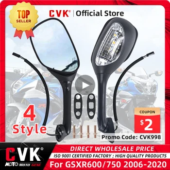 CVK galinio vaizdo Veidrodėliai Galinio vaizdo LED Šviesos Suzuki GSXR600 GSXR750 GSXR1000 K6 2006 2008 2009 2010 2011 2012 2013 2014 2015 2016