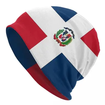 Dominikos Respublikos Vėliava, Variklio Dangtis, Skrybėlės Hip-Hop Street Skullies Beanies Skrybėlę Unisex Megzti Skrybėlę Šiltas Daugiafunkcį Kepurės
