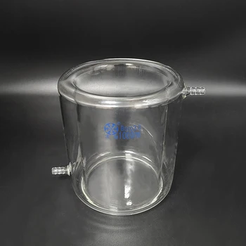 Dviaukštis stiklinę,5mL-1000mL-7500mL,Dvigubo sluoksnio šaldomoji gaudyklė,Vieno sluoksnio apačioje,Photocatalytic reakcijos butelis,Nr. ženklais Pažymėti