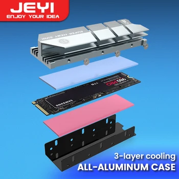 JEYI SSD Aušinimo M. 2 Heatsink NVME Šilumos kriaukle NGFF M. 2280 2 Aliuminio Radiatorius Šilumos Laidumo Silicio Plokštelių Aušinimo