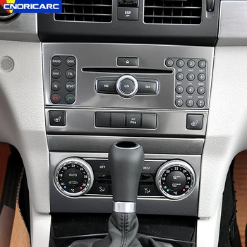 Konsolė Oro Kondicionavimo sistema, CD Rėmo Apdaila Mercedes Benz GLK X204 2008-2012 M. Nerūdijančio Plieno, Interjero Priedai