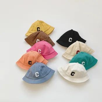 Kūdikių skrybėlę 2023 Pavasarį ir Rudenį Korėja naujas mados laišką berniukų ir mergaičių, kūdikių apsaugos nuo saulės vaikams žvejys skrybėlę baseino bžūp