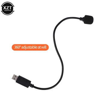 Lavalier USB Mikrofonas 360 laipsnių reguliuojamas Kondensatorius, Mic Adapterio Kabeliu, skirta 