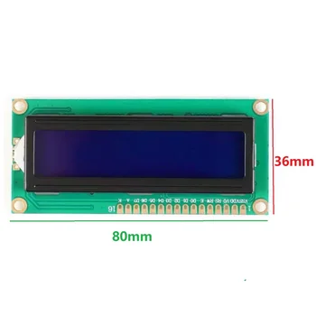 LCD1602A LCD Ekranas Modulis Su Mėlyna Whitelight 1602A Modulis Mėlynas Ekranas Su Apšvietimu 5V 16x2 Simbolių LCD Ekranas Modulis