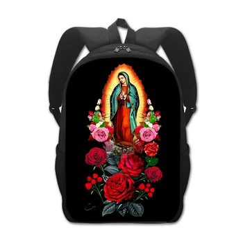 Our Lady of Guadalupe Spausdinimo Piktogramą Kuprinė Derliaus Religijos Jėzus Mokyklos Krepšiai Moterų, Vyrų Kuprinė Studentų Nešiojamas Kuprinės Dovana