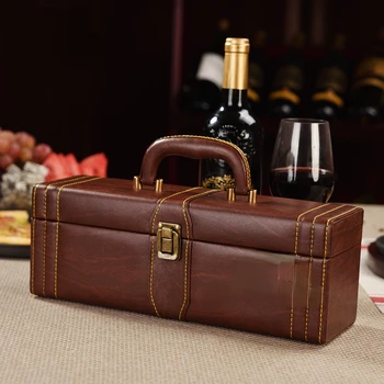 Raudonas vynas, dovanų pakavimo dėžutės, viena odos dėžutė, generalinis raudonojo vyno medinė dėžė, 1 vyno dovanų tuščią langelį, individualų