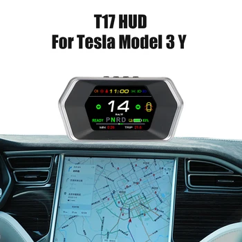 T17 Greičio Indikatoriaus Lemputė Greitai Saugos Signalizacijos Vairavimo Laiko Tesla Model 3 Y Head Up Display Spidometras Automobilio 