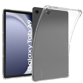 Tablet Case For Samsung Galaxy Tab A9 8.7 2023 SM-X110 SM-X115 X110 X115 Lankstaus Minkšto Silikono Apvalkalas atsparus smūgiams oro Pagalvė Padengti