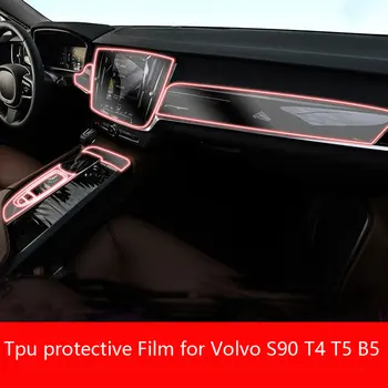 Tpu Skaidrią Plėvelę Volvo S90 T4 T5 B5 Automobilio Interjero Lipdukai Centro Valdymo įtaiso, Navigacijos prietaisų Skydelio, Durų Windows Skydelis