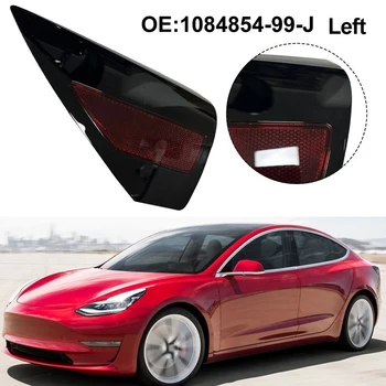 Transporto priemonės ABS Galinis Kairės Vairuotojo Pusėje Ketvirtį Mokestis Durų Padengti Atšvaitas 1084854-99-J Tesla Model 3 Y 2017-2023 Raudona Objektyvas Juoda