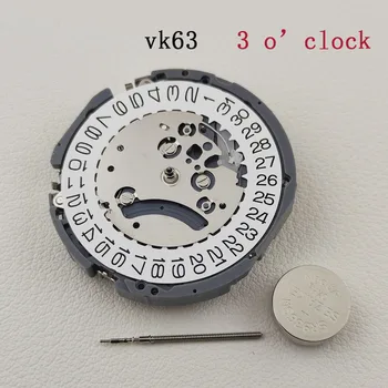 VK63 Judėjimo Dieną, 3 val. Chronograph Kvarcas Elektroninių Žiūrėti Judėjimo VK Serijos VK63A VK63 39mm Atveju
