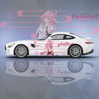 Yae Miko (Genshin Poveikį), Automobilių Kėbulo Lipdukų Anime Itasha Automobilio Pusėje Lipdukas Lipdukas Automobilių Kėbulo Lipdukas Automobilių Kėbulo Apdailos Lipdukai