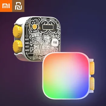 Youpin Xiaomi RGB Užpildyti šviesos Šviesos Spalvotas Skydelis, Šviesos, 1600mAh Pritemdomi 2500-9900K CRI 96+ Mini Foto Vaizdo Lempa Livestream